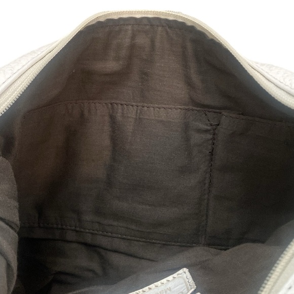 Ditmo White Leather Embroidered Tassel Fringe Shoulder Bag - Picture 12 of 15